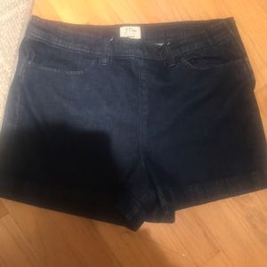 JCrew High Waisted Dark Denim Shorts